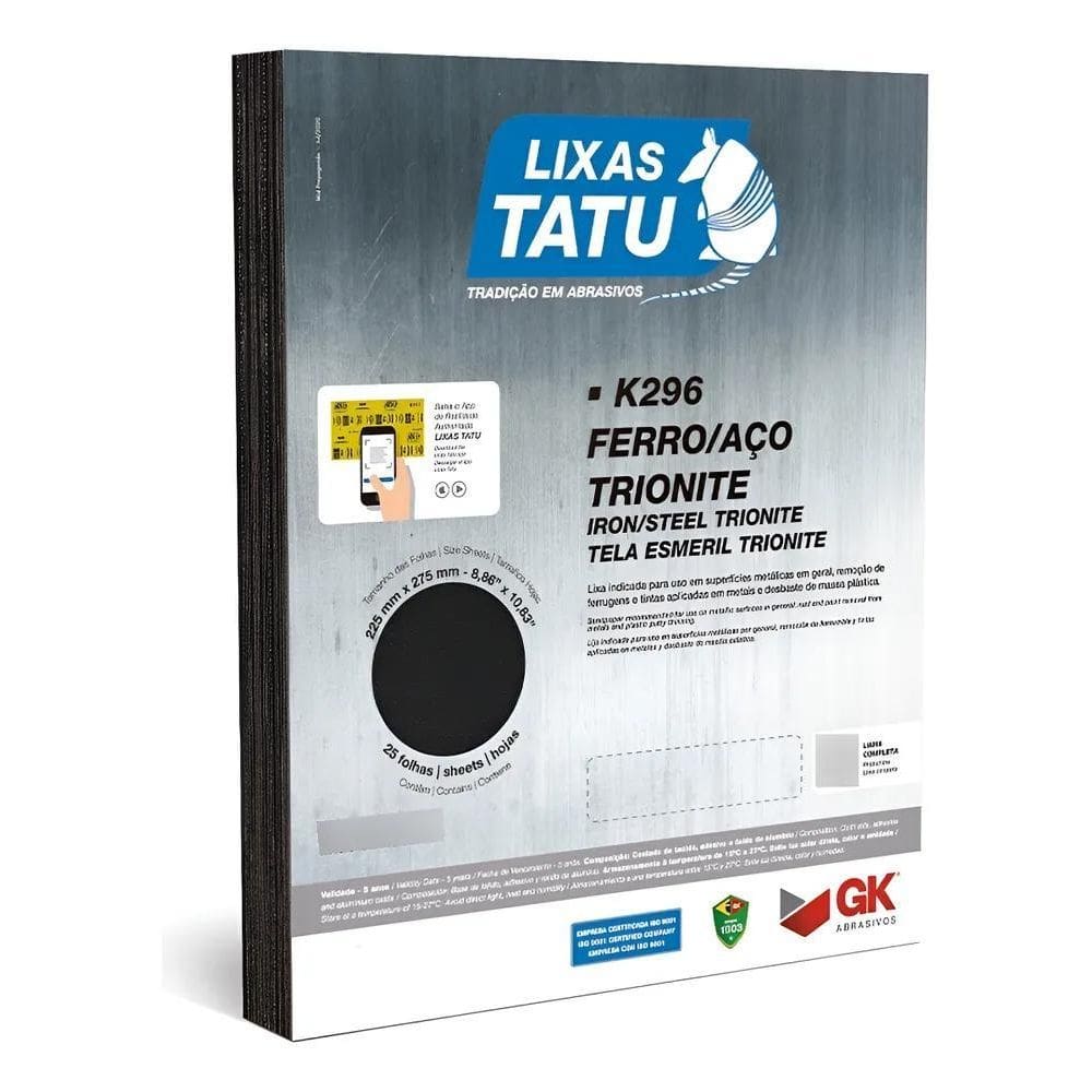 Lixa Ferro/Aço 80 Remove Ferrugem/Tintas De Metais 25 Folhas