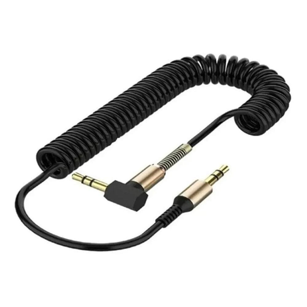 3X Cabo Auxiliar Espiral P2 + P2 Stereo Audio Mp3 Reforçado