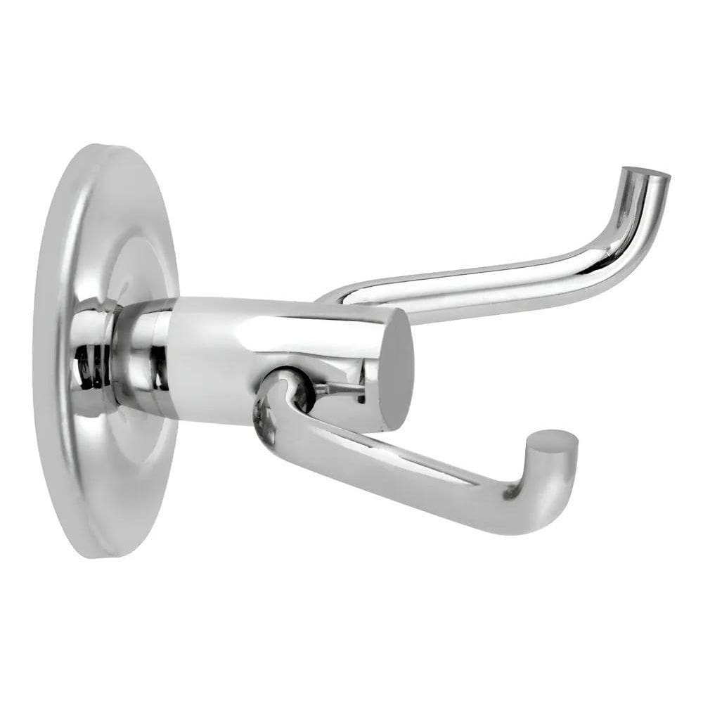 Gancho Cabideiro Duplo Parede Metal Para Toalha Roupa