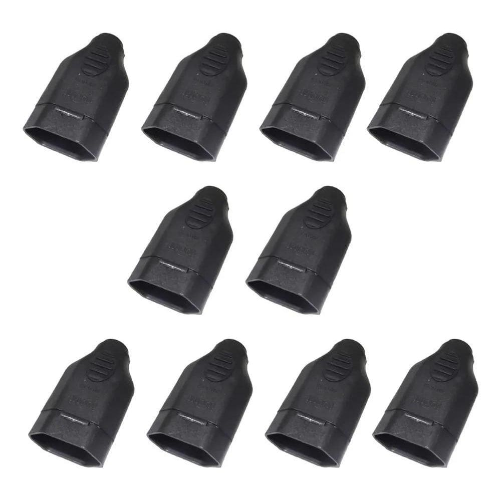 Plug Fêmea 2P 10A Preto Ilumi 10 Peças