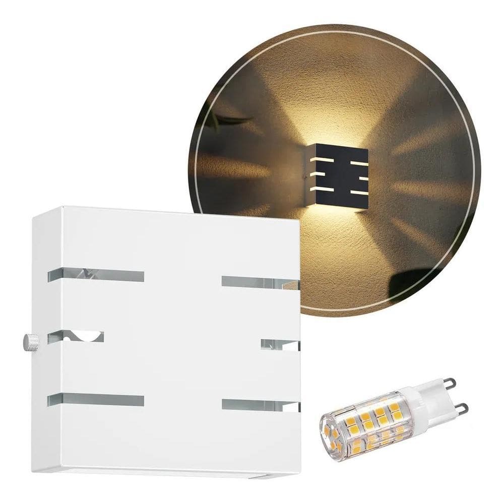 Arandela Externa Slim 6 Frisos Luminária Parede Em Alumínio