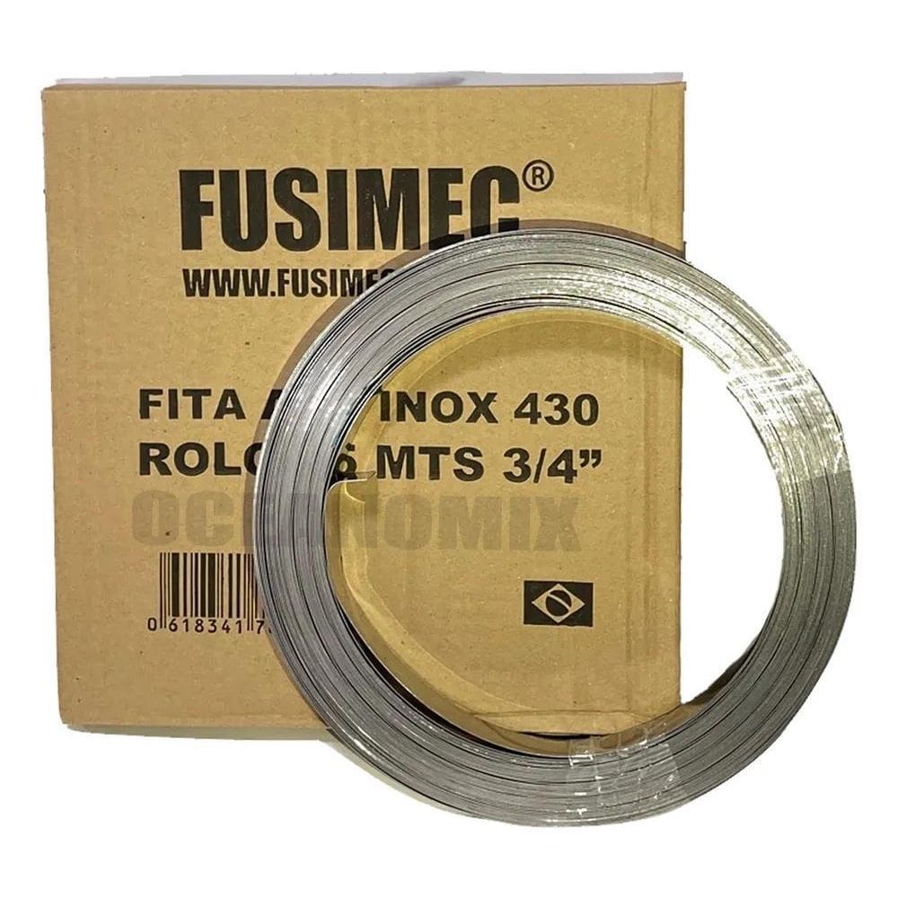 Rolo De Fita Aço Inox 3/4 Polegada Rolo 25 Mts Cintar Poste