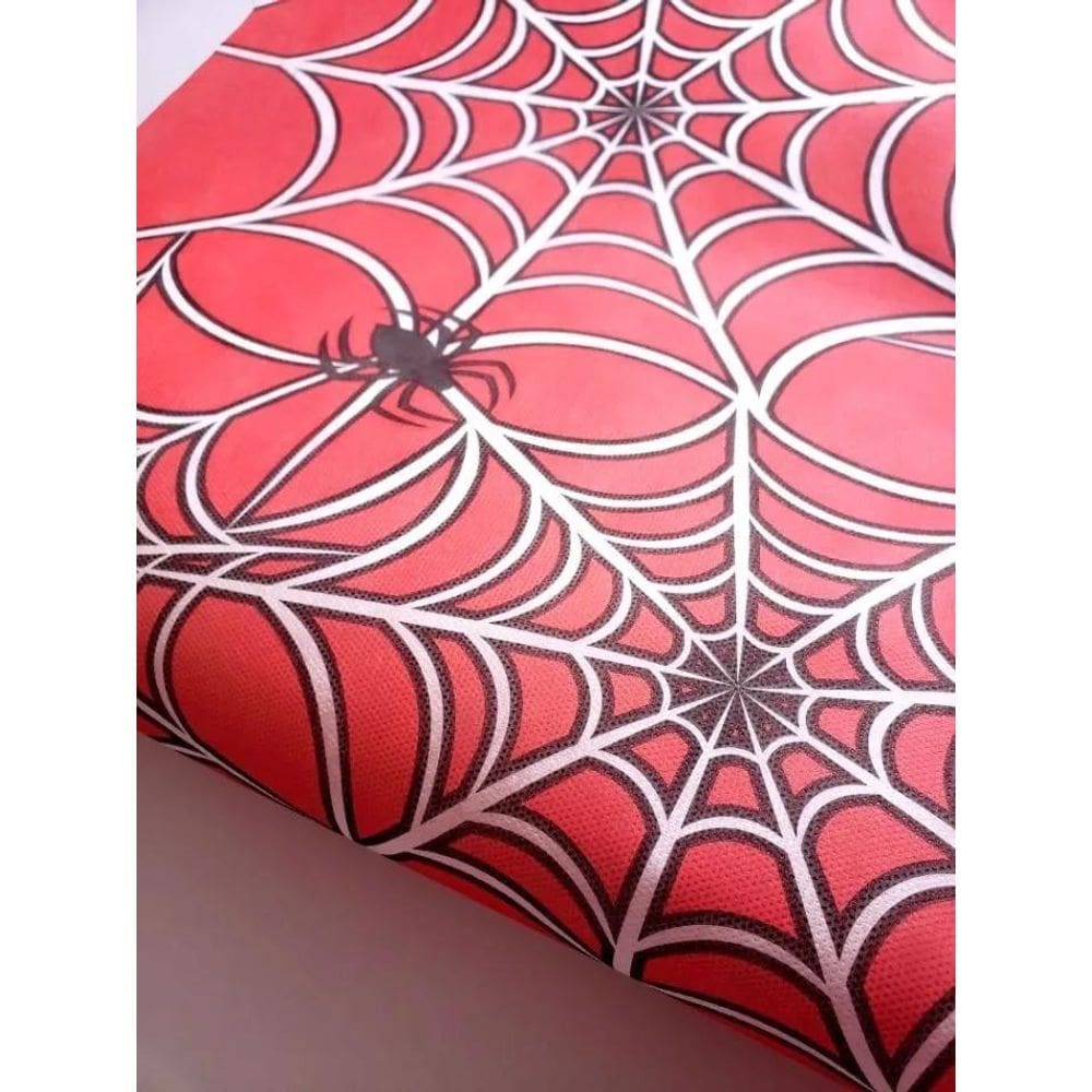 Tnt Estampado Teias Homem Aranha Decoracao 1,4M X 2 Metros