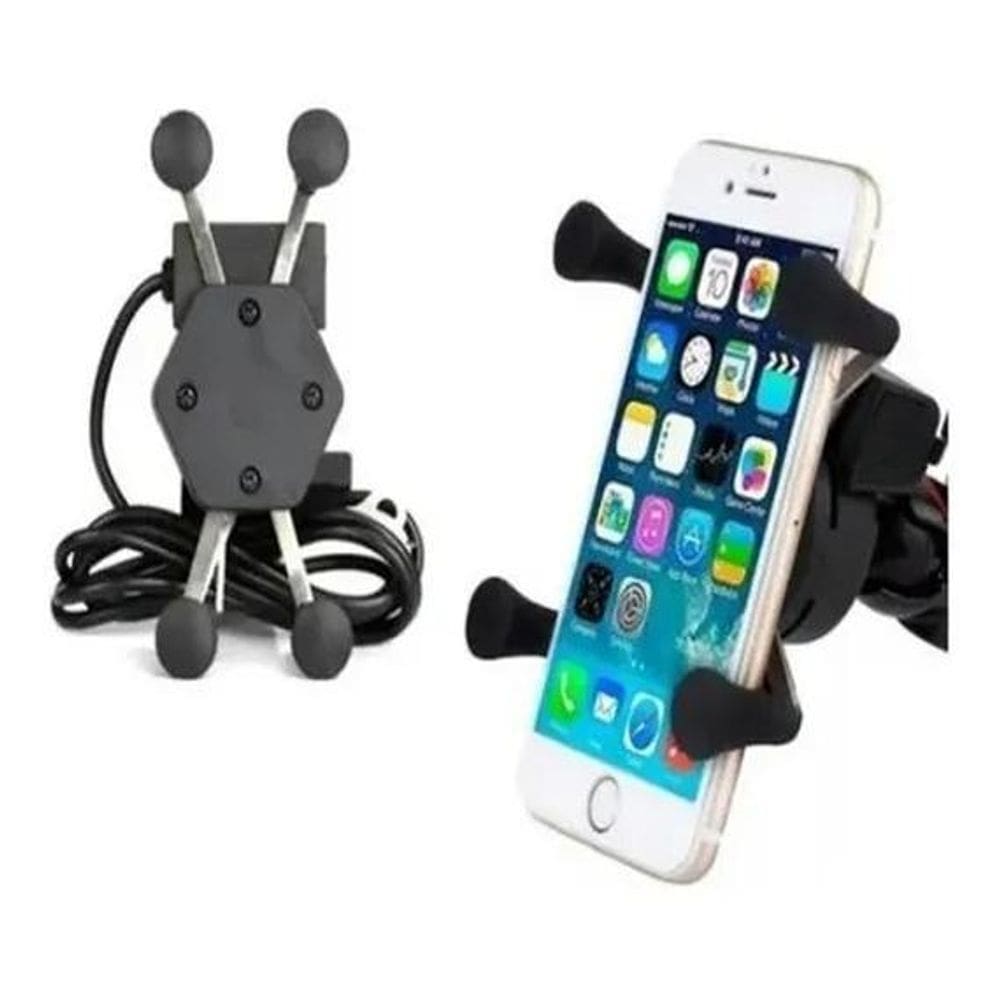 Suporte Garra Moto Smartphone Gps Retrovisor
