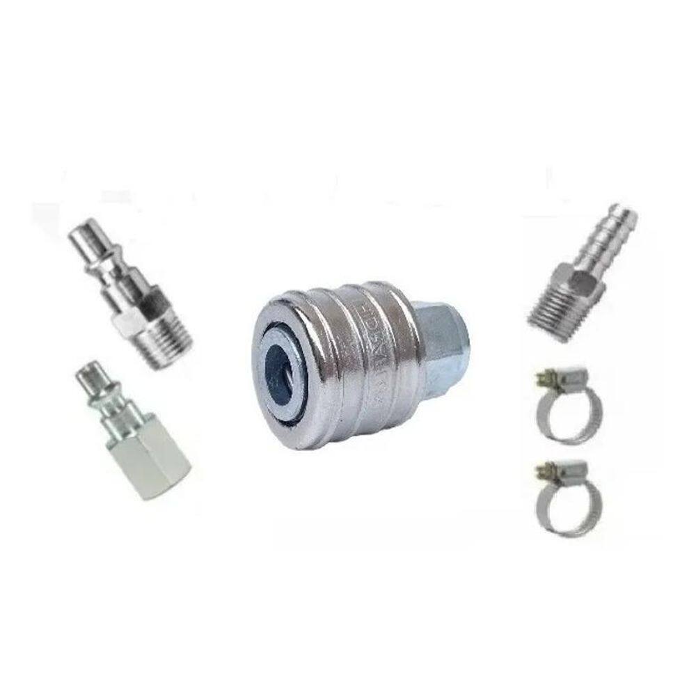 Engate Rápido De 1/4 Fêmea - Kit Conexoes Para Compressor