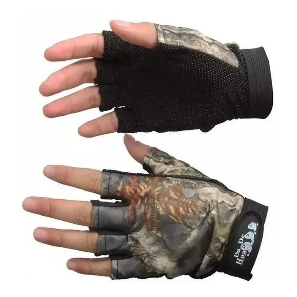 Luva Pesca Antiderrapante Proteção Uv Microfibra Camuflada