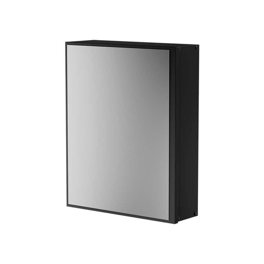 Armário para Banheiro com Espelho Luxor Preto 34cm