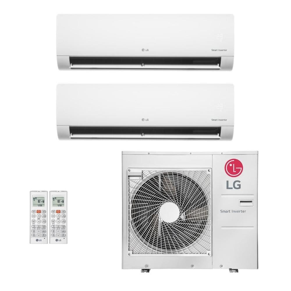 Ar-Condicionado Multi Split Inverter LG 36.000 (1x Evap HW 9.000 + 1x Evap HW 24.000) R-32 Quente/Frio 220V