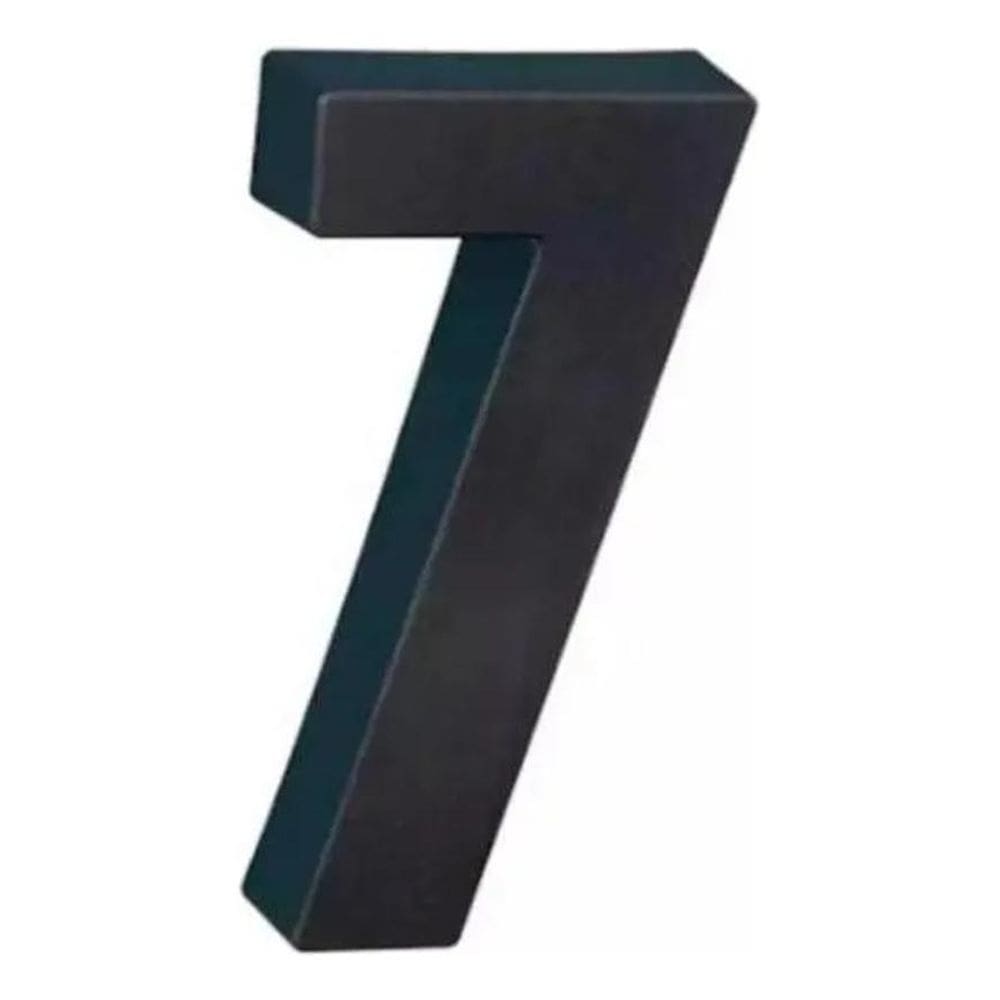 Número Residencial Preto Roper Plast Proteção Uv N:7 Cor 7 P