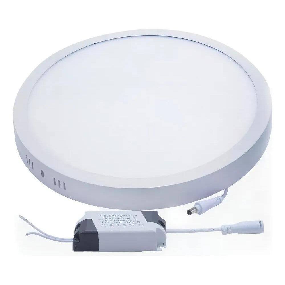 Painel Plafon Branco Frio Sobrepor Redondo 25W