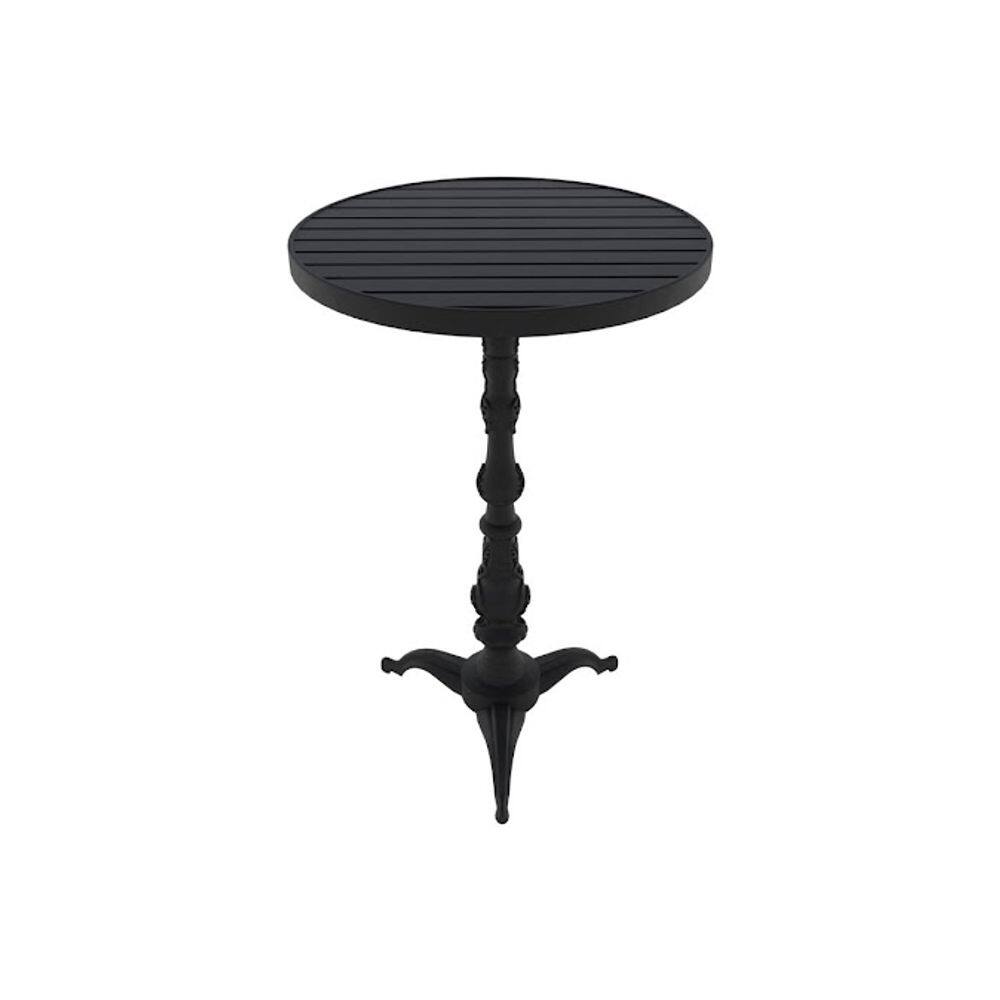 Mesa Bistrô Alta Veroninha Com Tampo em Alumínio Preto 106cm