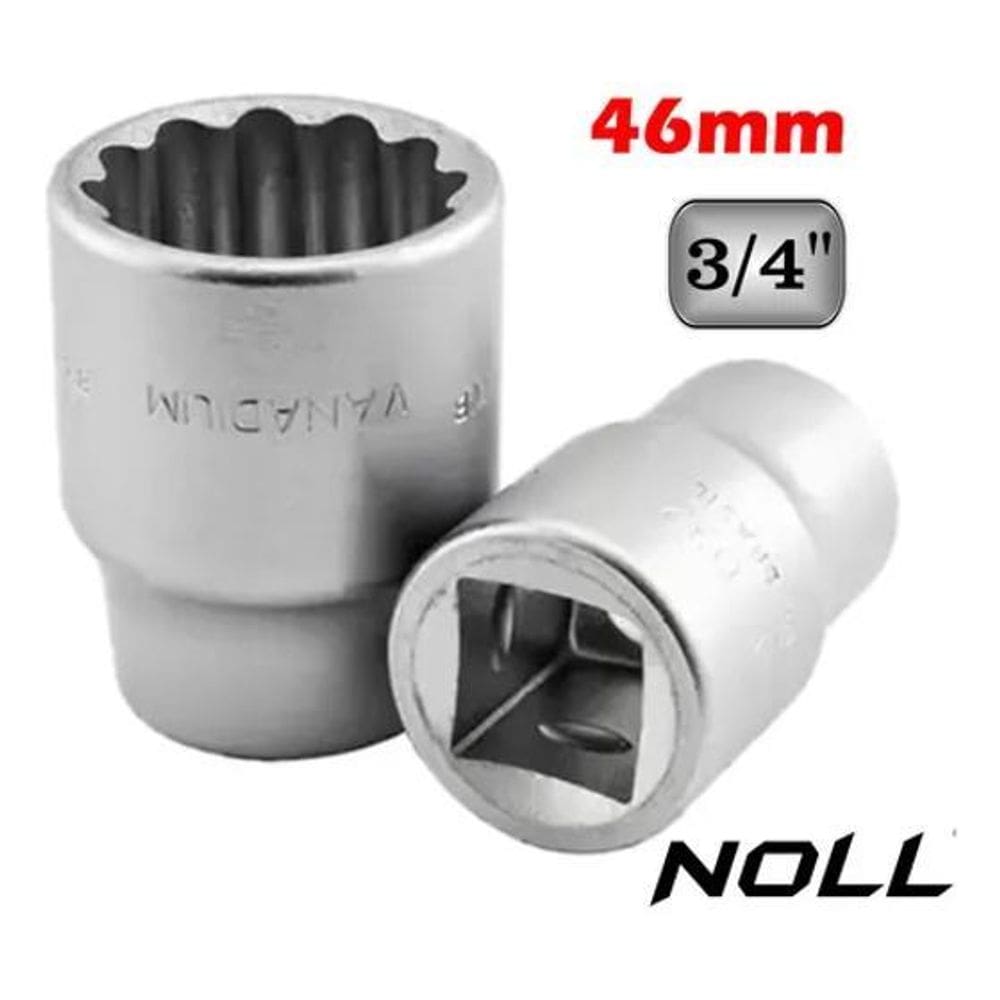 Soquete Pito Estriado Encaixe 3/4 - 46Mm Cromo Vanádio Noll
