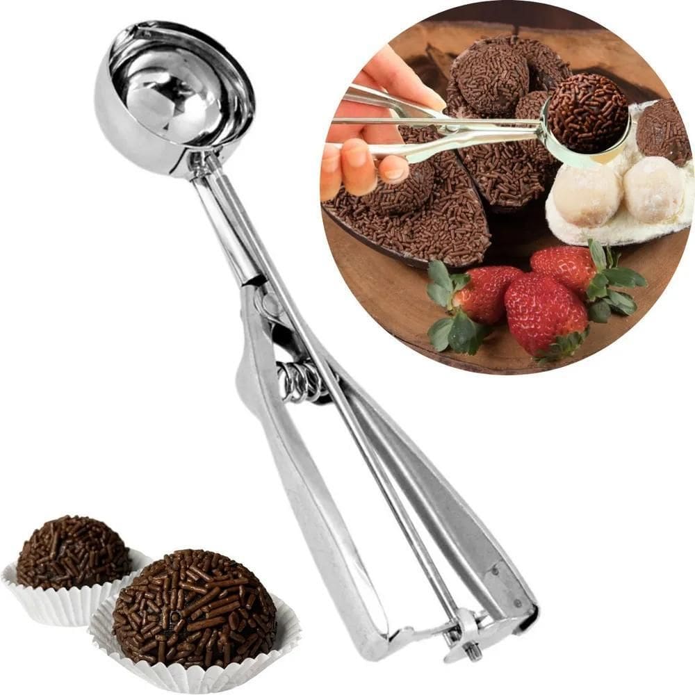 Colher Ejetor Doces Brigadeiro Beijinho Sorvete 3,5 Cm 30 Gr