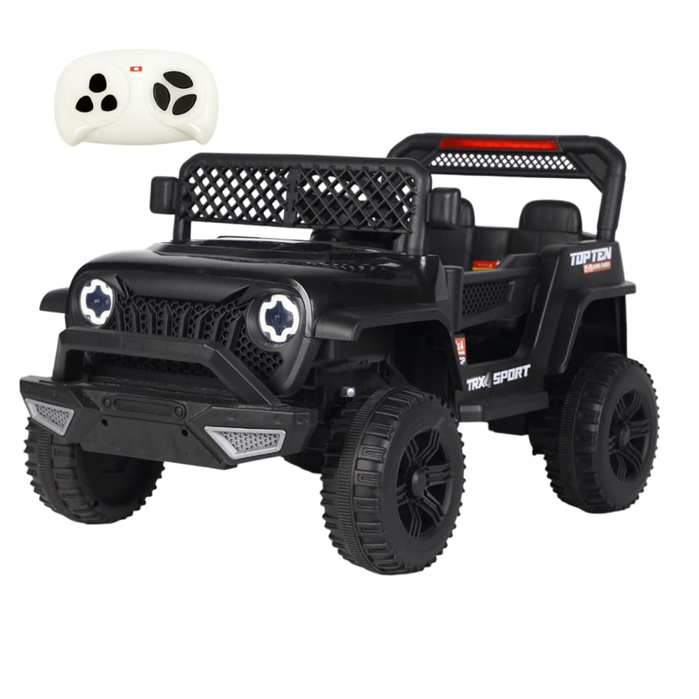 Carro Eletrico Bang Toys Jipe Adventure Preto 12V Controle