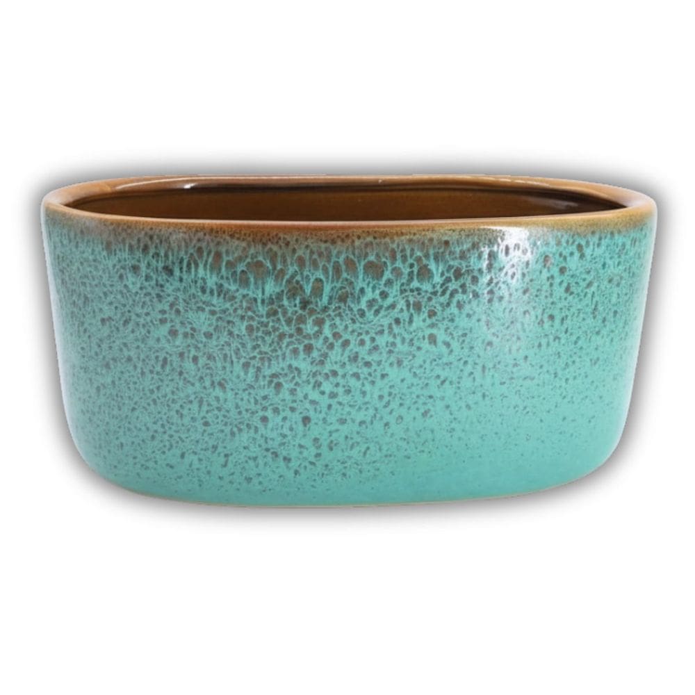 Vaso Jardineira Cerâmica (12) Verde Caramelo BURGUINA