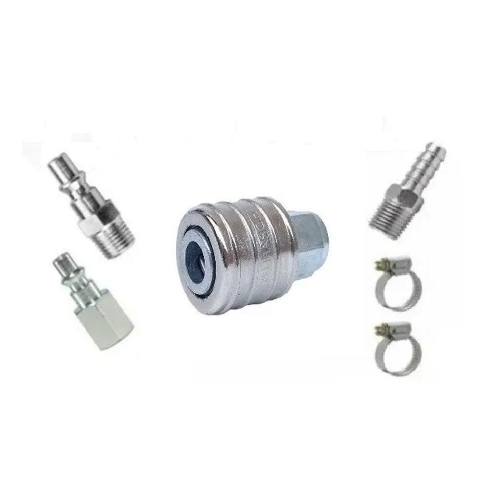 Engate Rápido De 1/4 Fêmea - Kit Conexoes Para Compressor