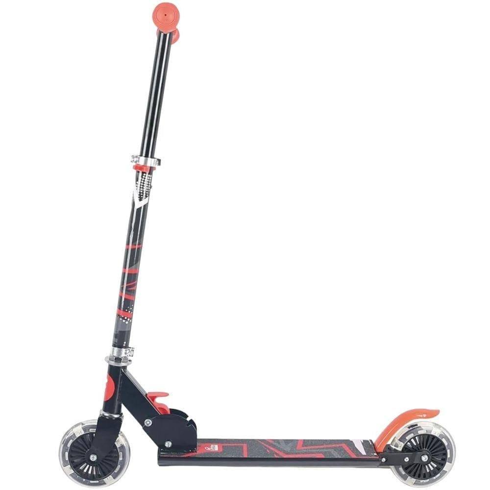 Patinete Ajustável 2 Rodas Com Luzes Vermelho - Fenix