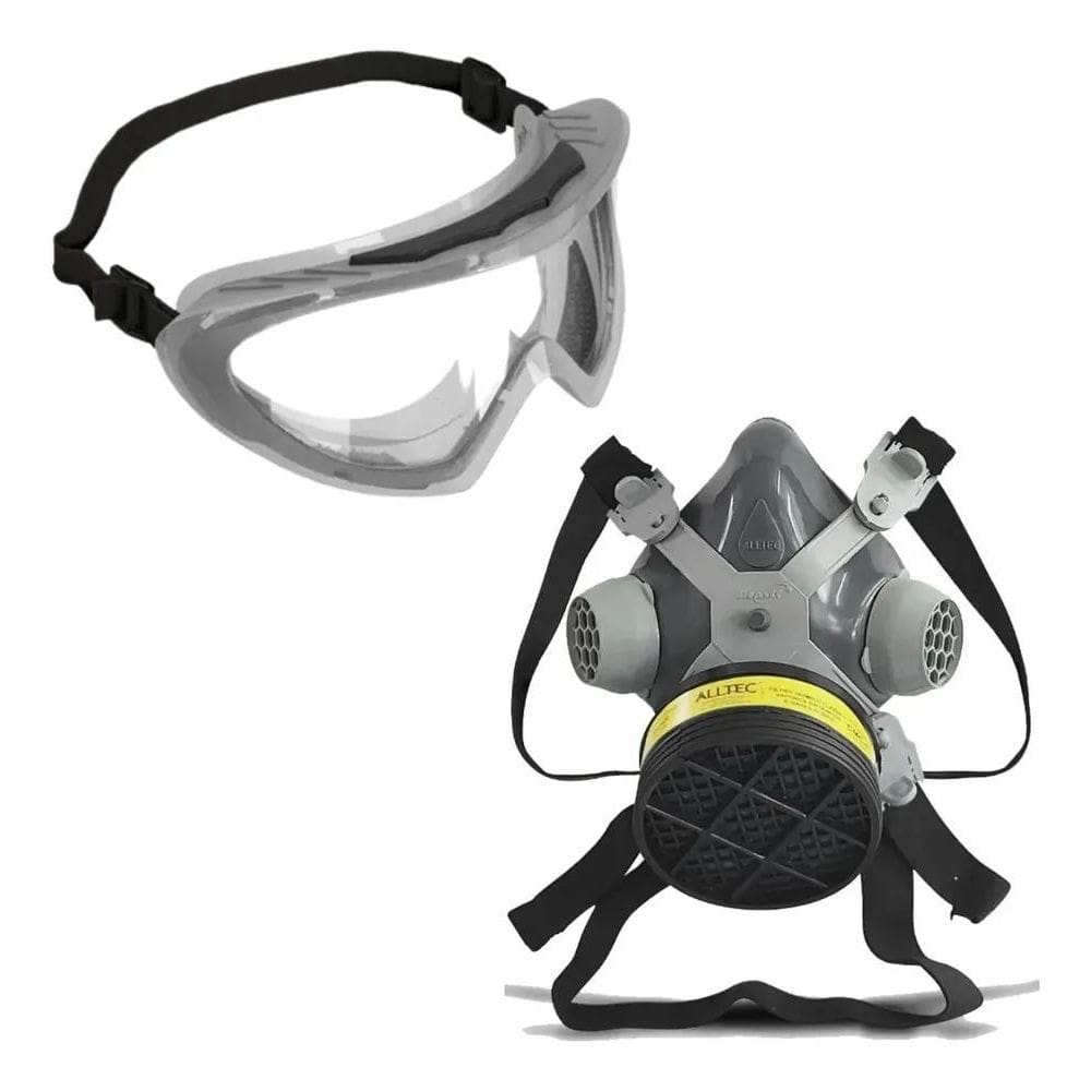 Mascara Respiratória Pintura Para Gases Ácidos + Óculos
