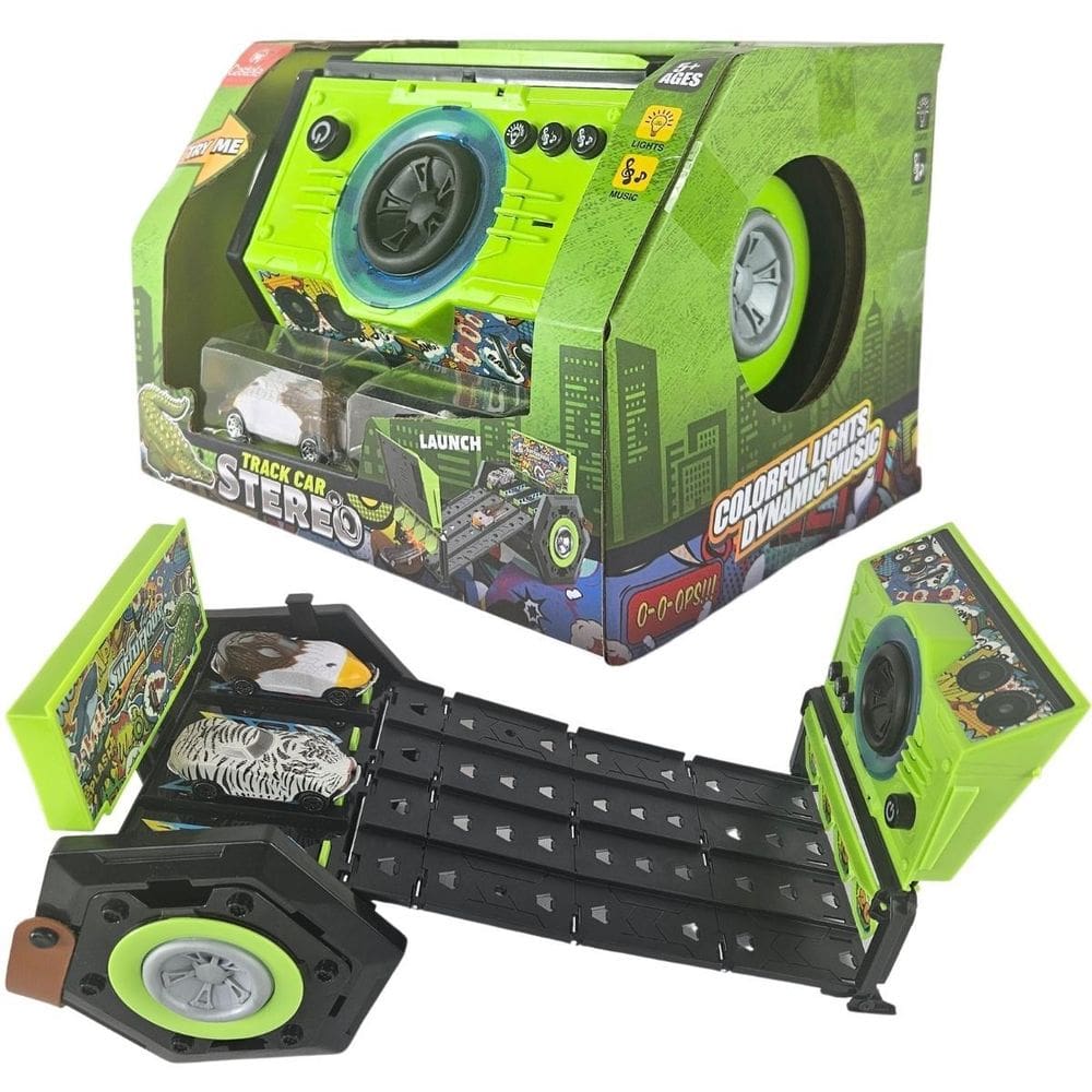 Pista De Carrinho Infantil 2 Em 1 Caixa De Som E Luz Castela