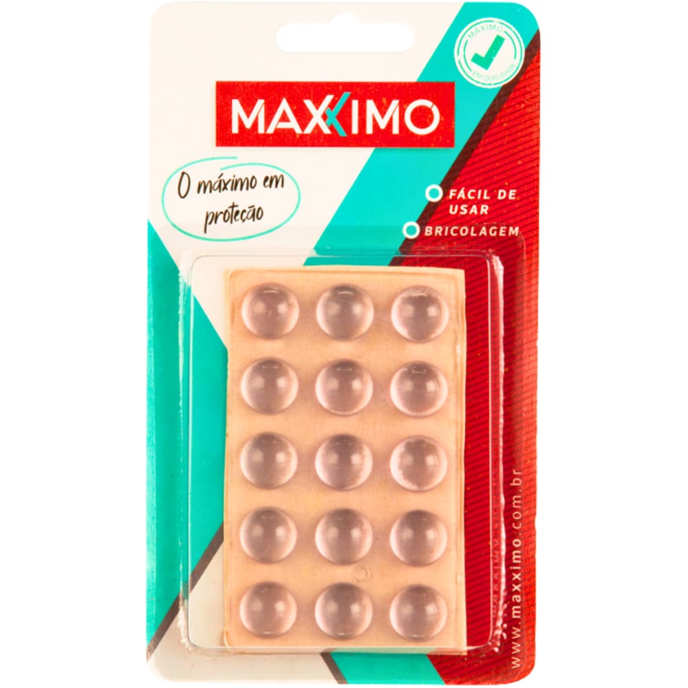 Protetor Anti Impacto PVC Borracha 15 Pçs 14mm Gota Adesivo