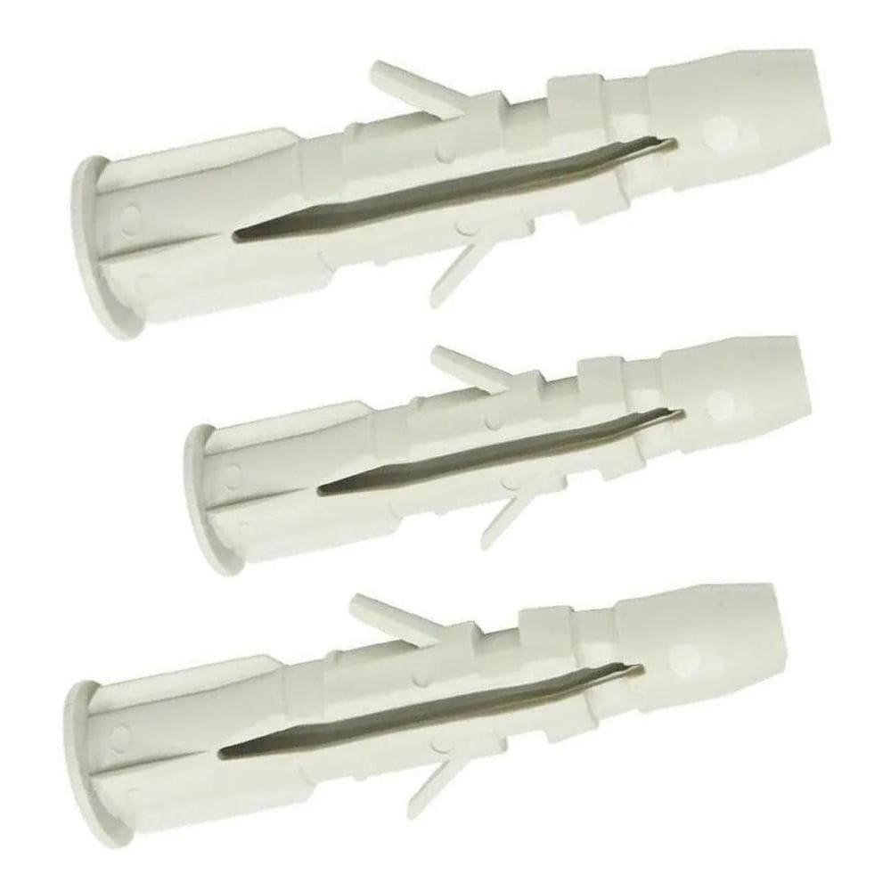 250 Bucha 10Mm Tijolo Bloco Parede Oca Com Aba Sem Parafuso