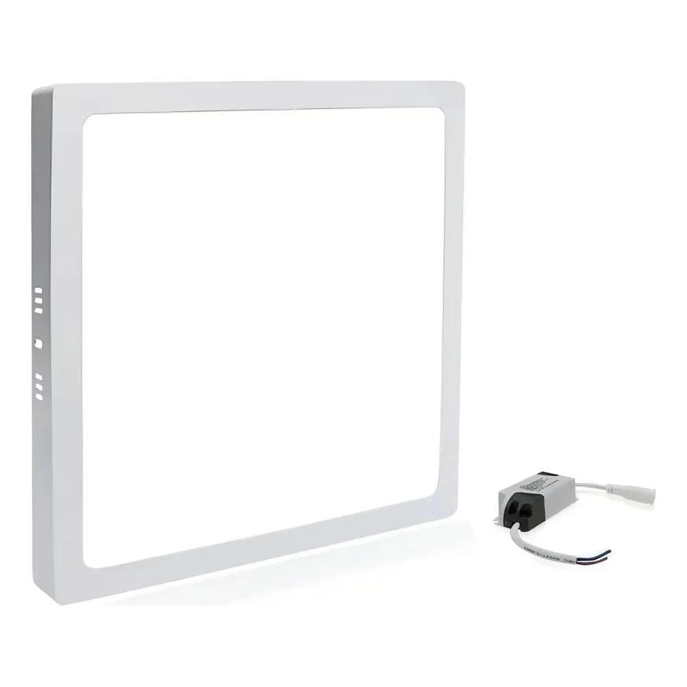 Painel Plafon Led 24W 25W Quadrado Sobrepor 30Cm Branco Frio