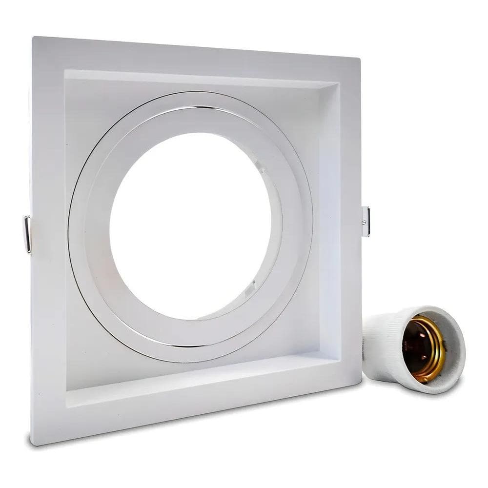 Spot De Embutir Recuado Ajustável Quadrado Par30