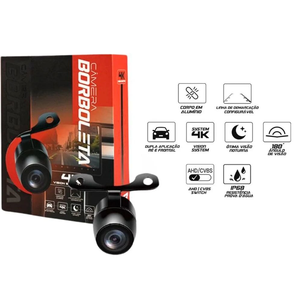 Camera Ré Borboleta Full 4k HD Colorida Linha Dinamica 160o