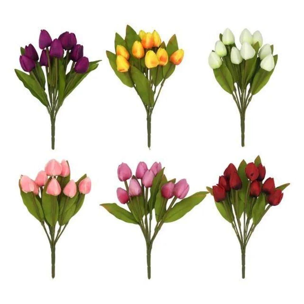 Buquê De Tulipa Artificial Decoração