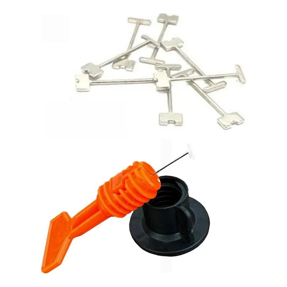 100 Agulhas T 1Mm Nivelador Porcelanato Reutilizável Inox