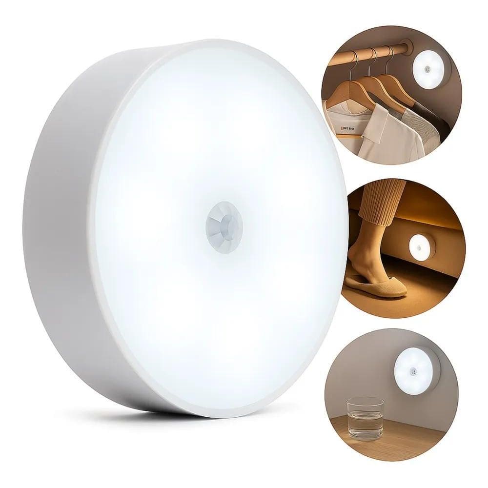 Luminária Lâmpada Led Recarregável Com Sensor De Presença