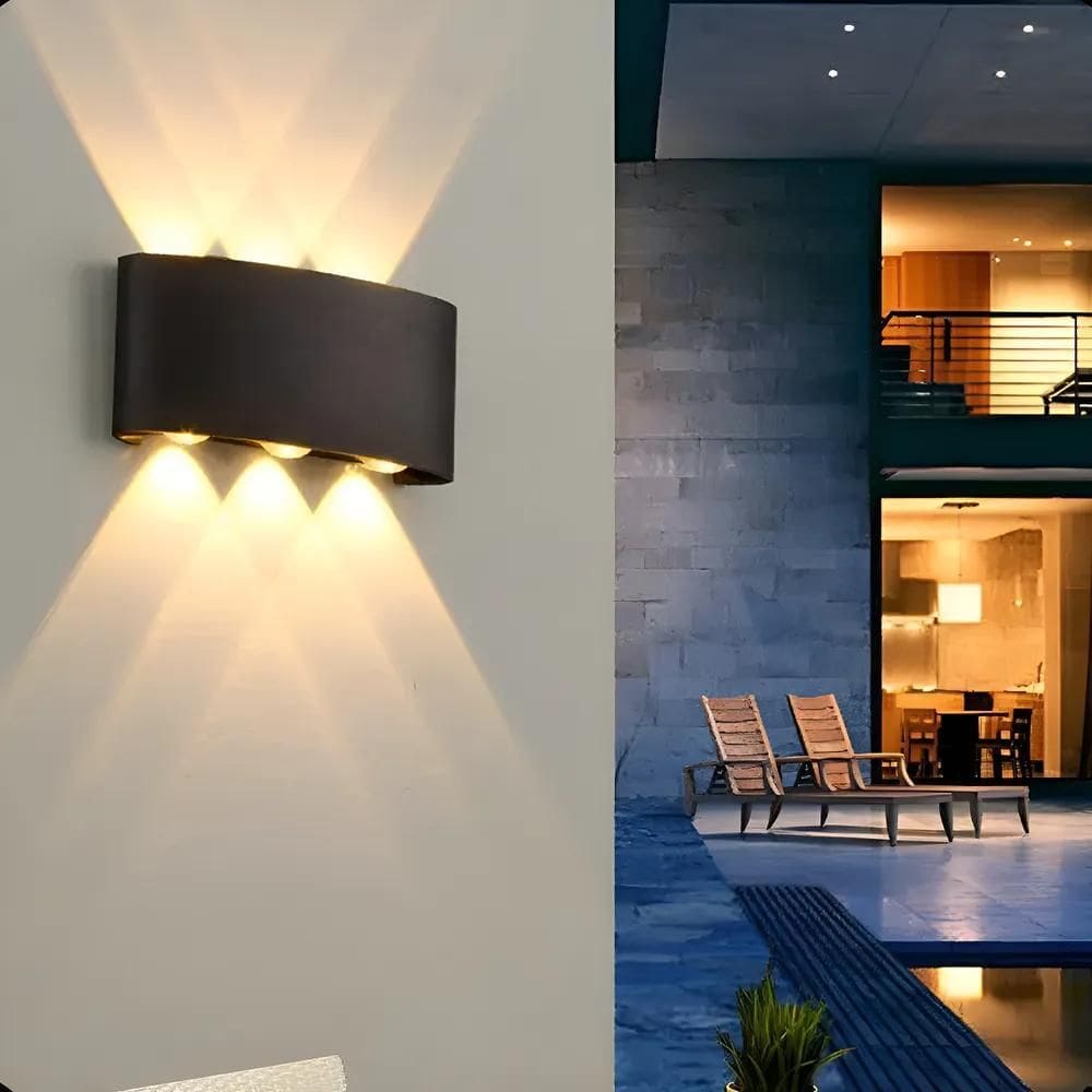 Arandela Luminaria Led Interna Externa Meia Lua Sobrepor Led