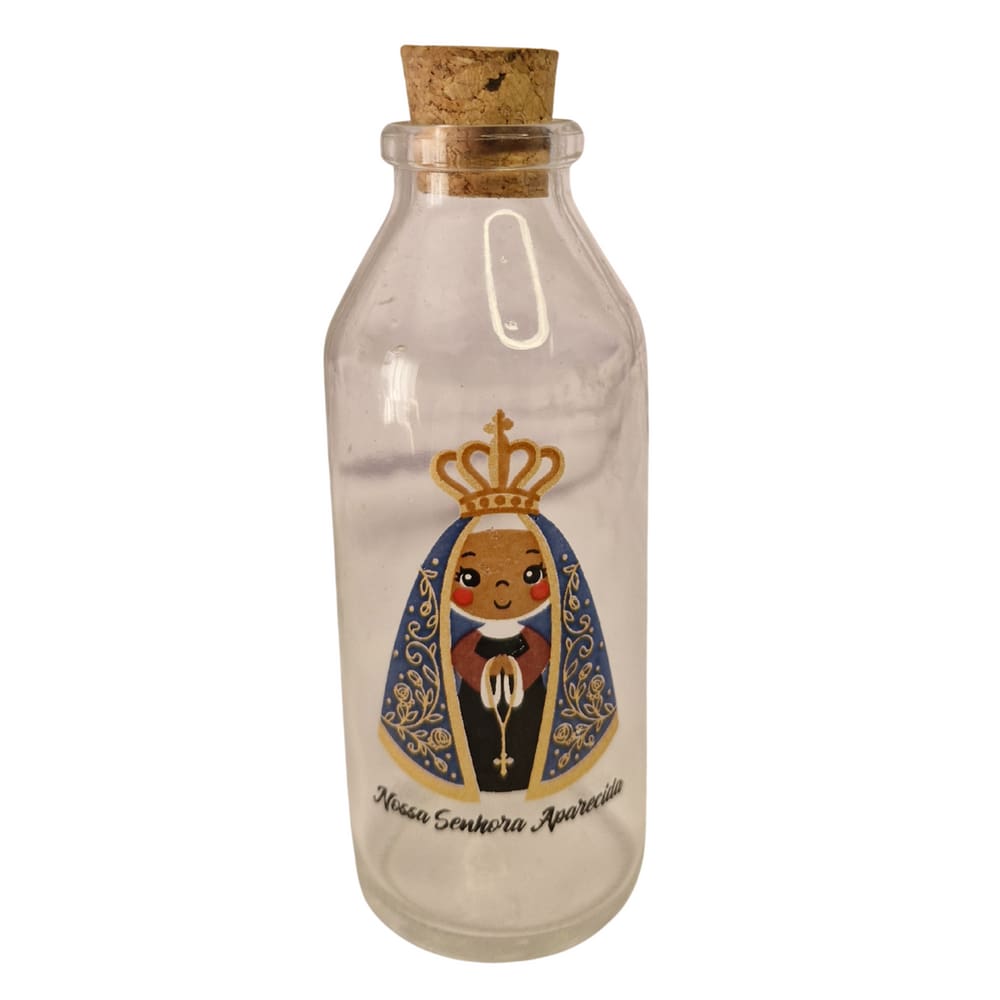 Garrafa Frasco Vidro Decorativa  Nossa Senhora