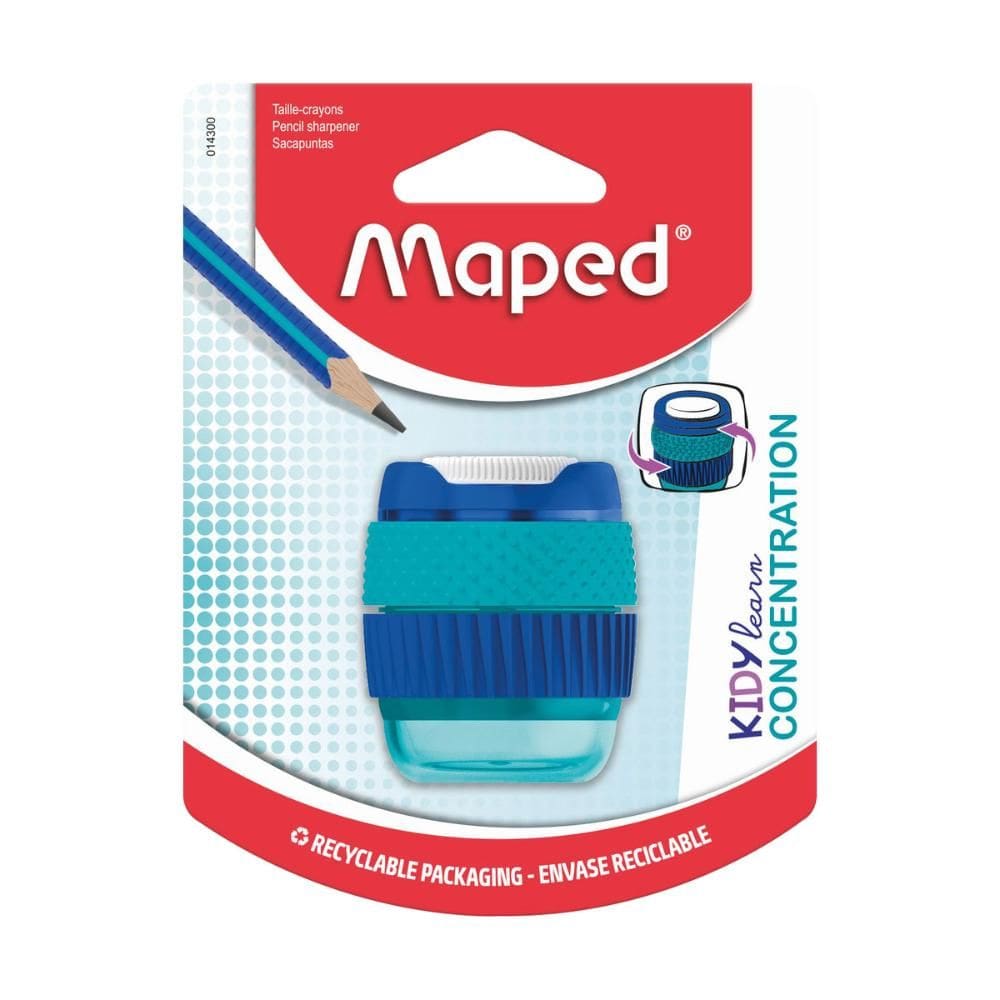 Apontador com coletor Kidy Learn Concentration 1 furo Maped