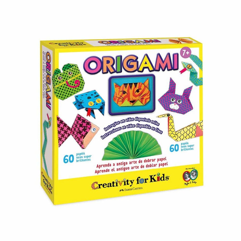 Kit origami com 60 folhas Creativity for Kids Faber Castell