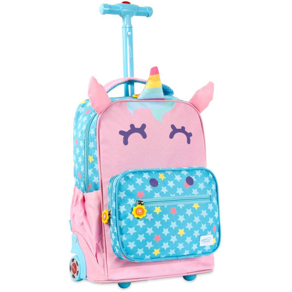 Mochila com rodinhas TWISE Side-Kick Preschool para crianças Unicorn