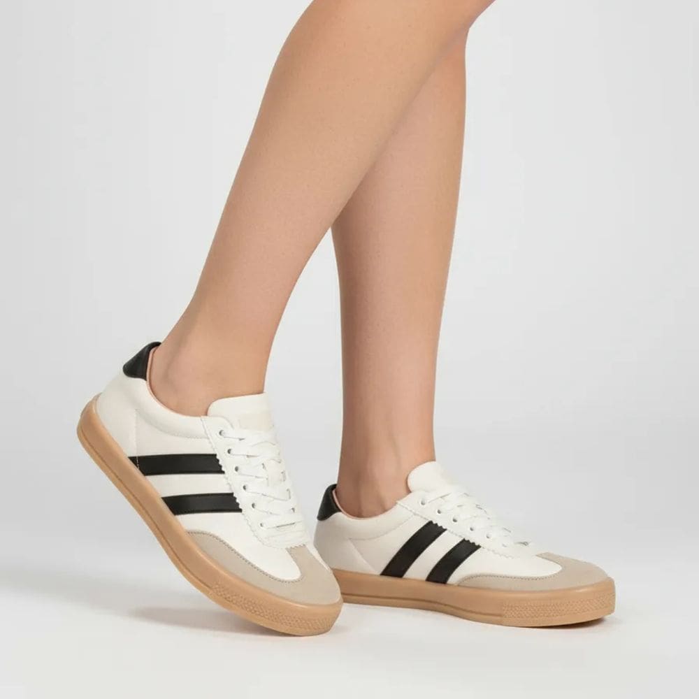 Tênis Casual Byara Samba Branco Base Confortável De Amarrar