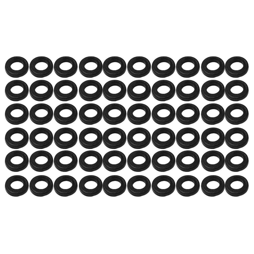 Kit 60 Arruela Plástica Preta De Parafuso Afinação Bateria