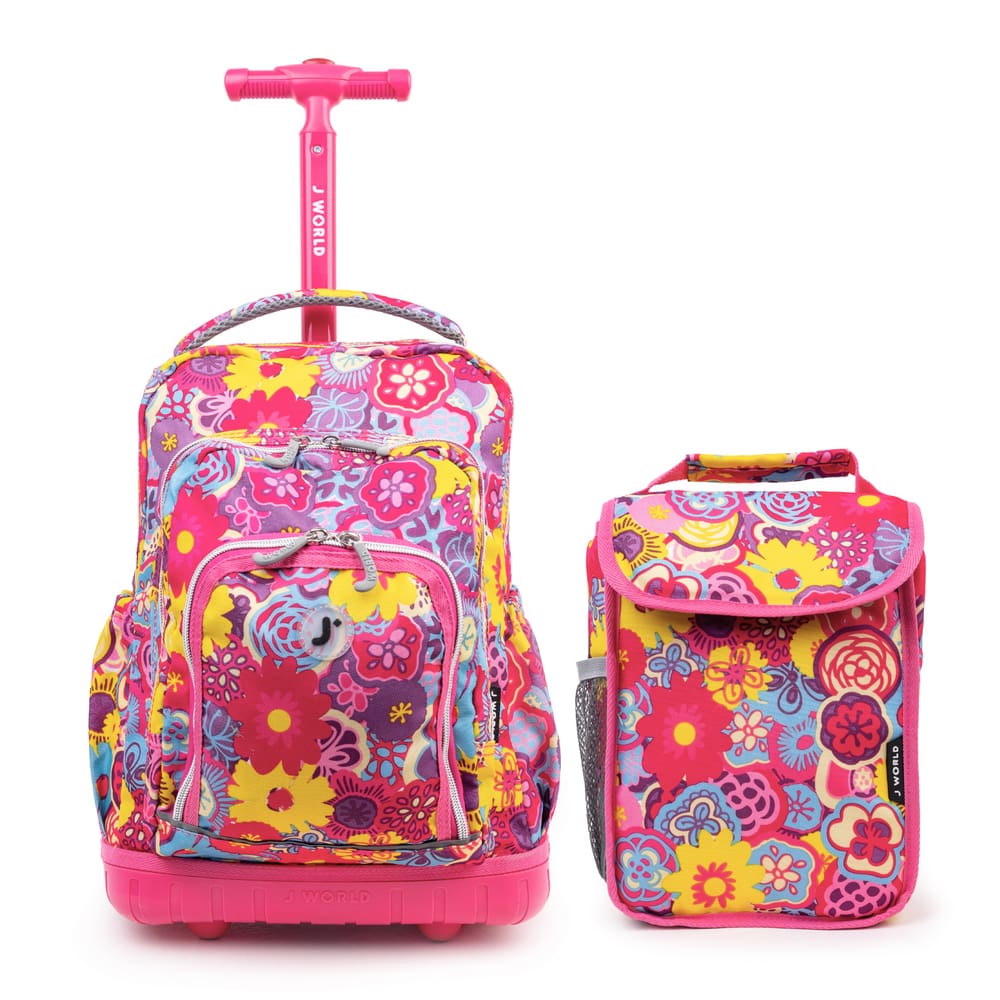 Mochila com rodinhas J World Lollipop 16 Kids com lancheira