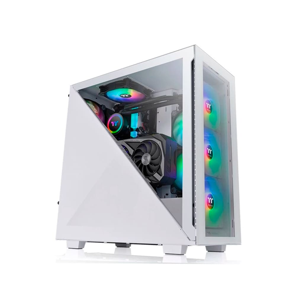 Gabinete Thermaltake Divider 300 TG Mid Tower Com 3 Fans ARGB CA-1S2-00M6WN-01 Branco