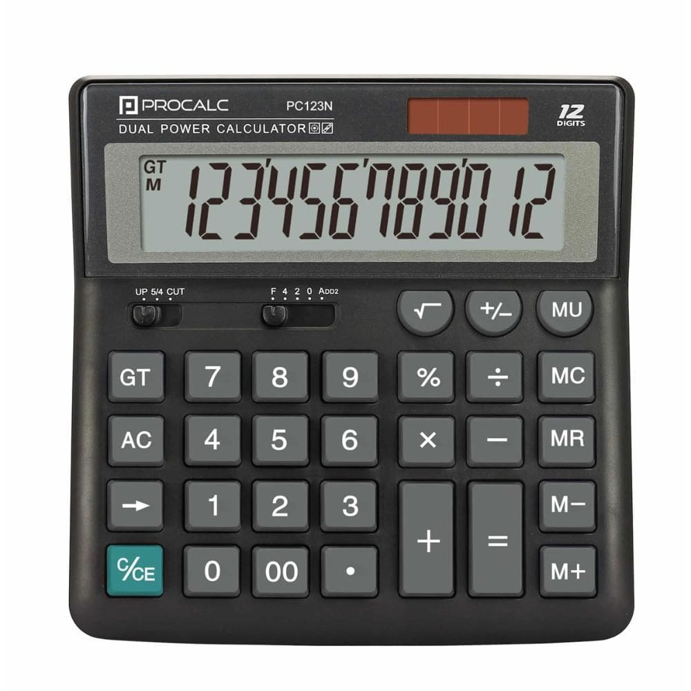 Calculadora de mesa 12 dígitos PC123N - Procalc