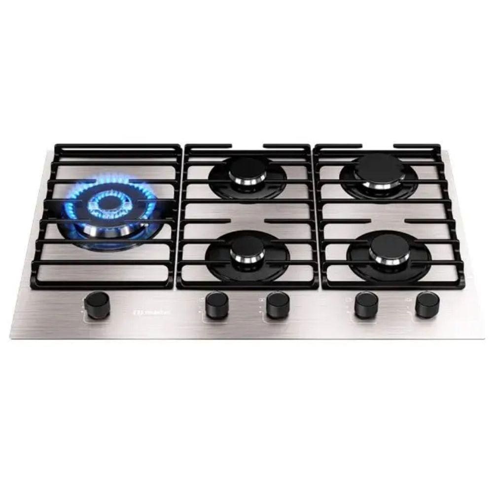 Cooktop 05 Bocas A Gás Tripla Chama MCG5BL Prata Mueller Bivolt