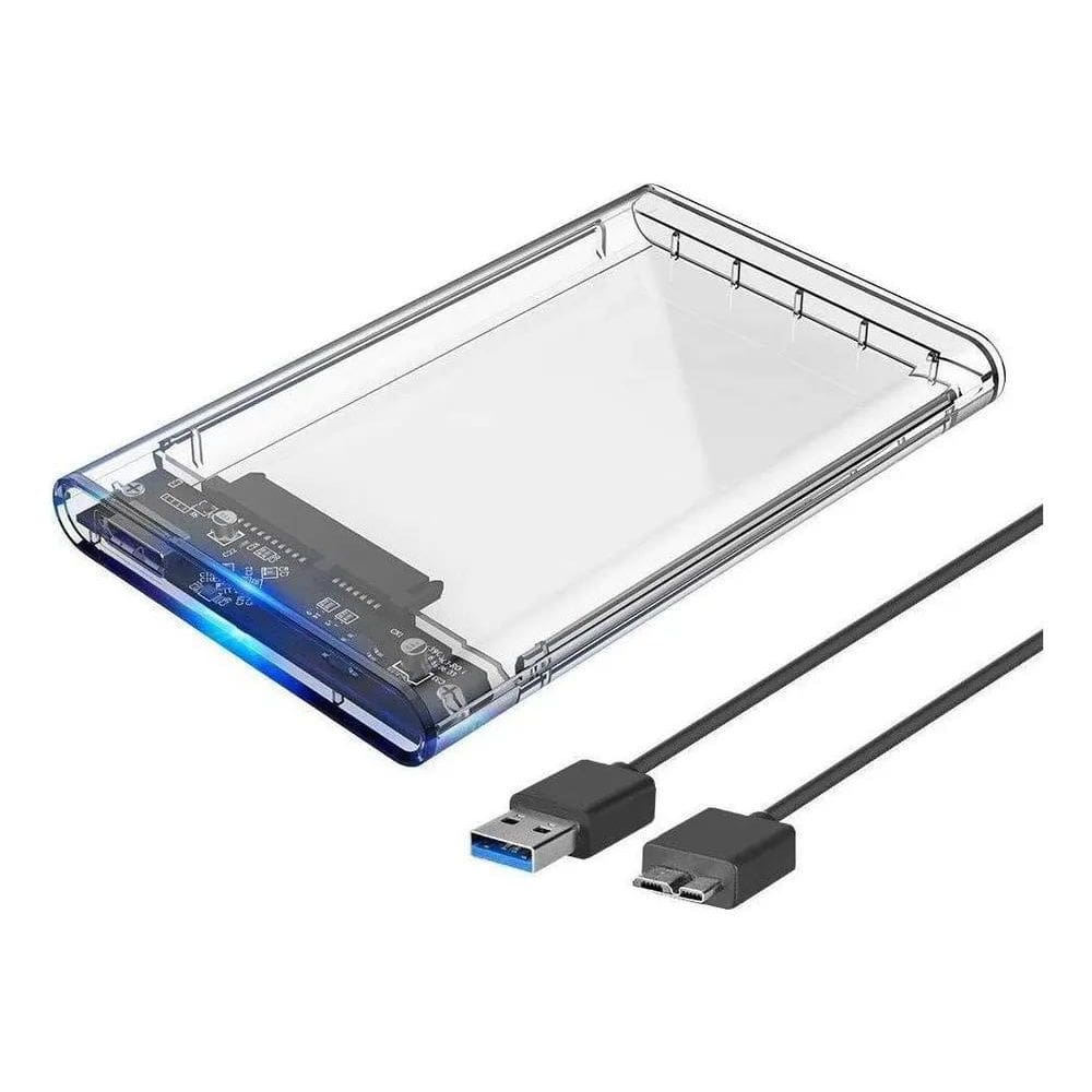 5X Case Para Hd Slim Externo Usb 3.0 Computador Ssd Hdd Sata