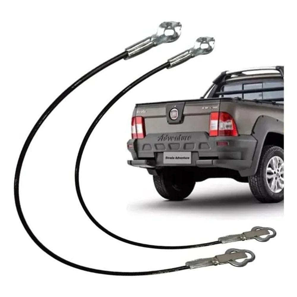 Cabo Aço Tampa Caçamba Traseira Strada 2011 - Par