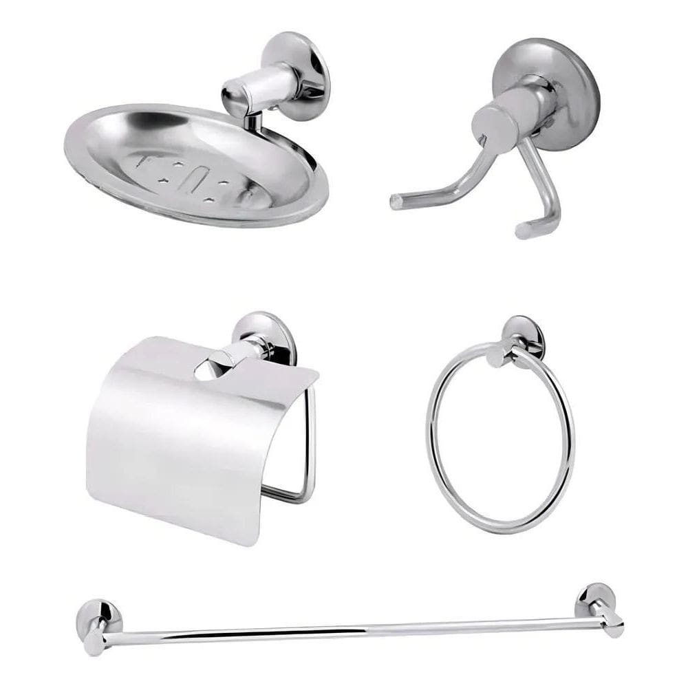 Kit Stander 05 Peças Para Banheiro  Fixação De Aluminio