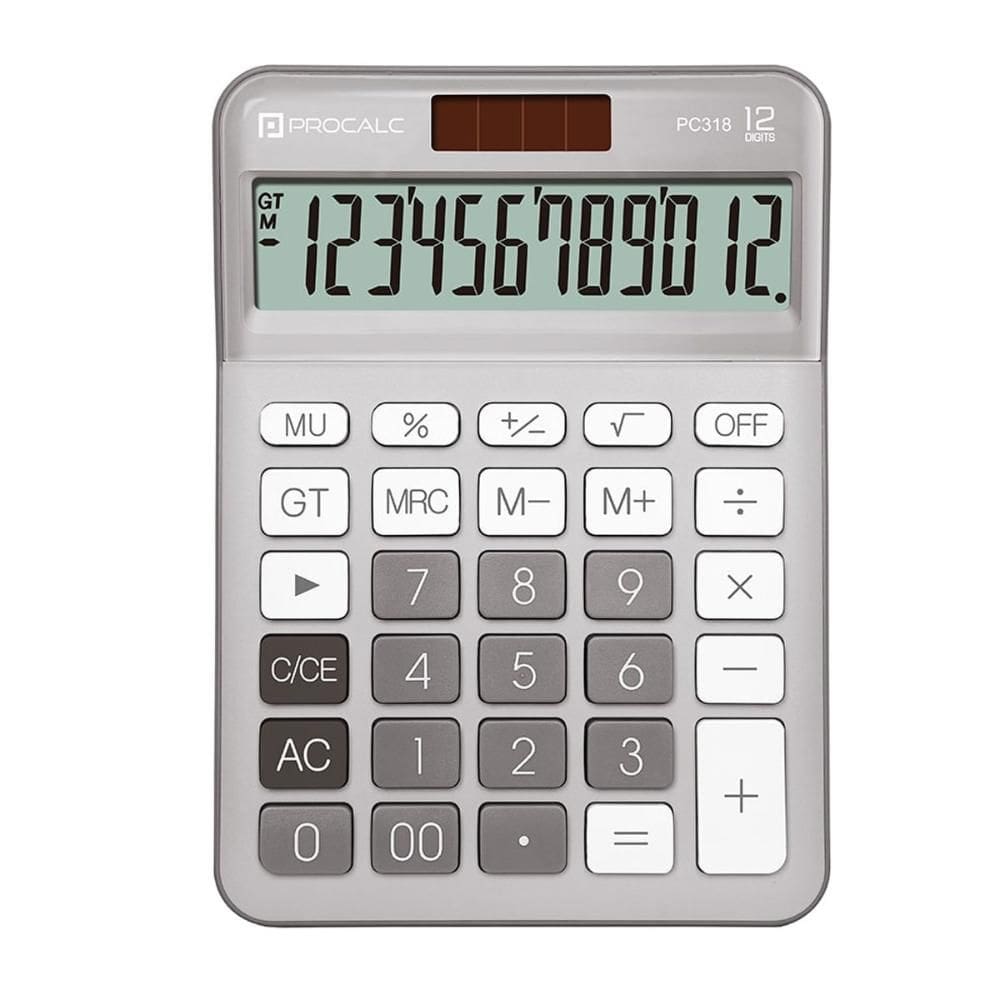 Calculadora de mesa 12 dígitos PC318 - Procalc