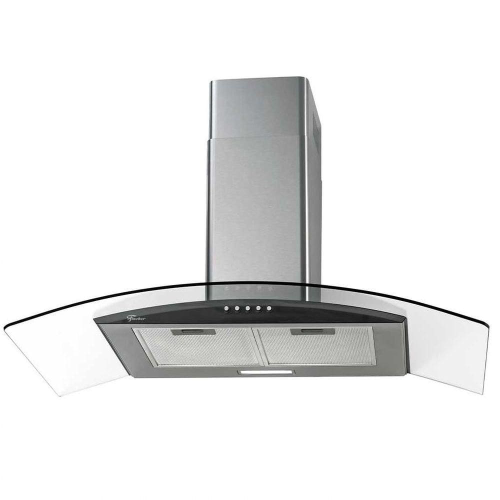 Coifa de Parede Fit 90 Cm Com Vidro Fischer Preto 220V