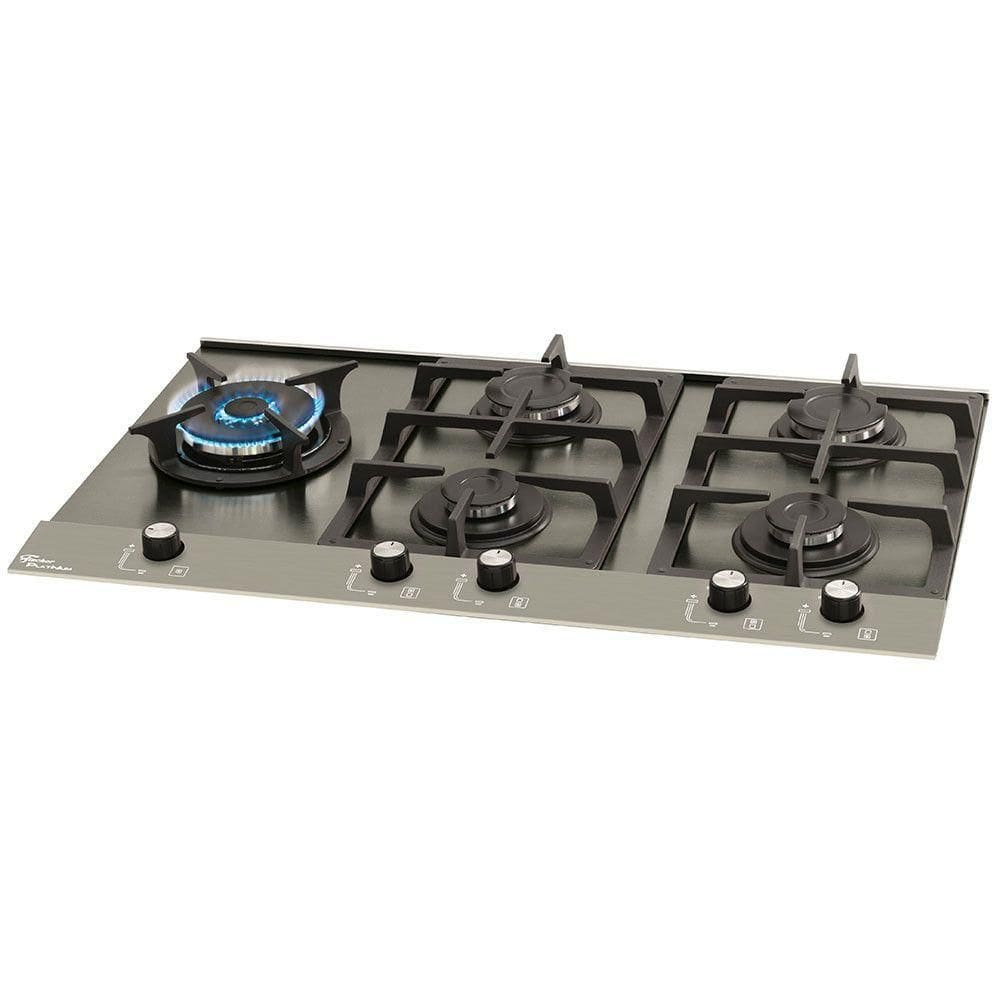 Fogão Cooktop Platinum A Gás 5 Queimadores Fischer Escovado Bivolt