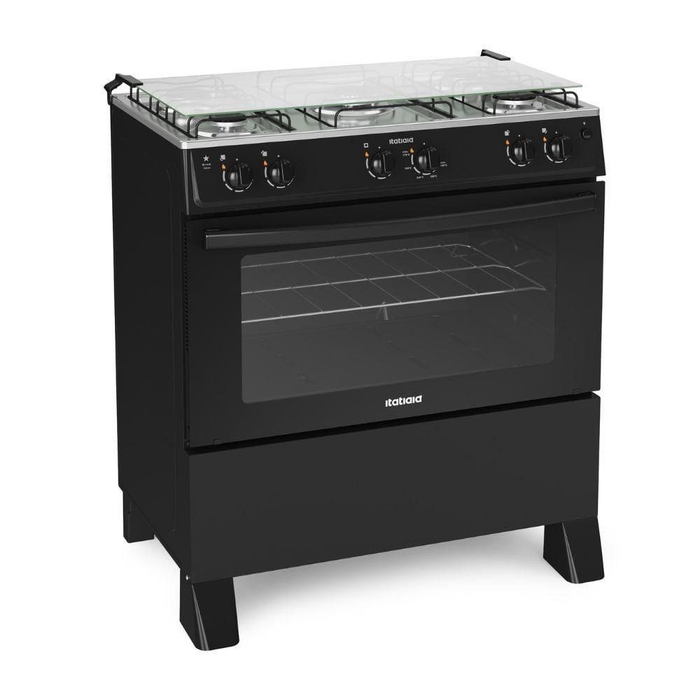 Fogão Itatiaia 5 Bocas Star New Preto Bivolt