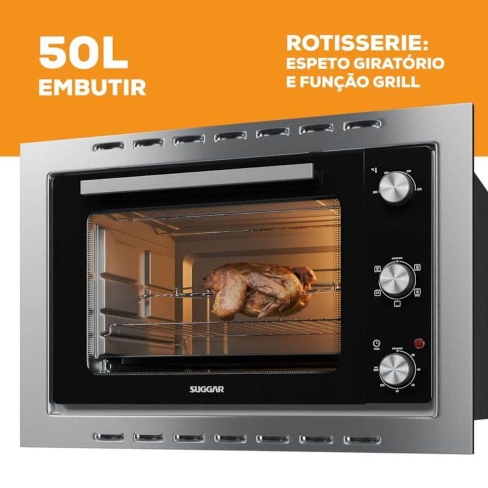 Forno Elétrico De Embutir 50 Litros Inox Suggar 220V